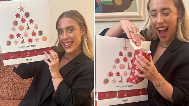 We got our hands on the 2024 Amazon Advent Calendar. Picture: news.com.au/Claudia Coy.