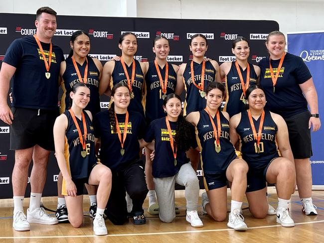 The Westfields Sports U20s Women claimed the Basketball Australia Division One title on the Gold Coast. Picture: Contributed