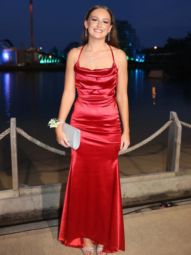 Lizzie Andres at the Southport State High School Formal at SeaWorld. Picture, Portia Large.
