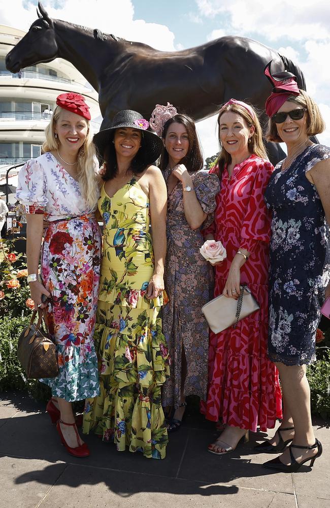 Racegoers bring the colour to Stakes Day. Picture: Getty Images