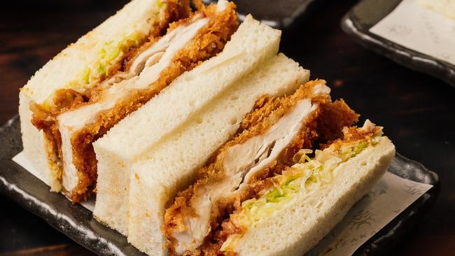 A katsu sando at Izakaya Publico Picture: Mitch Lowe