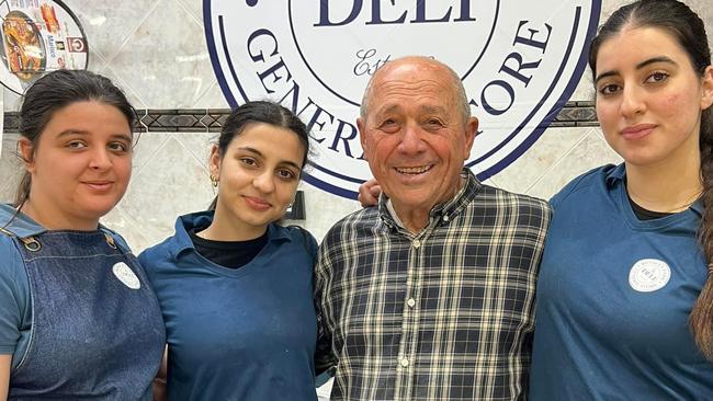 Bossley Park General Store and Deli co-owner Enzo Di Federico with staff a month before the closure. Picture: Facebook