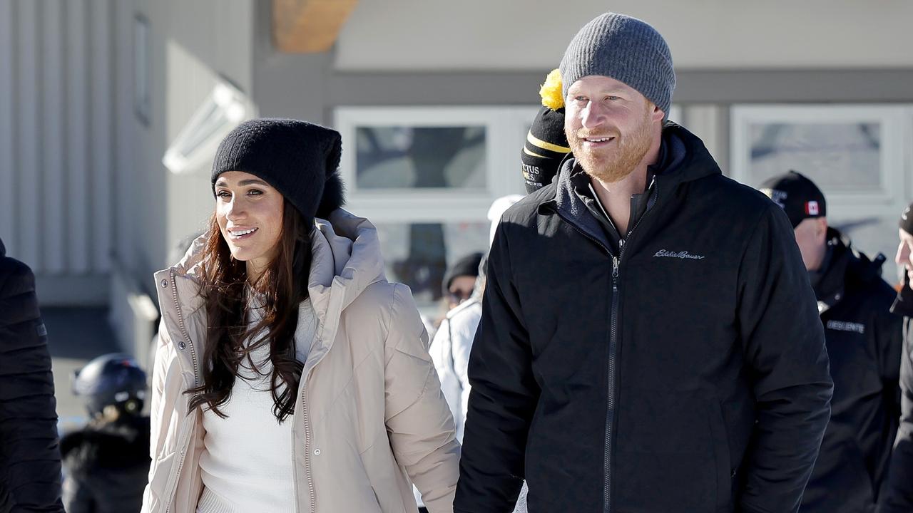Meghan, Duchess of Sussex and Prince Harry, Duke of Sussex attend the Invictus Games Vancouver Whistlers 2025's One Year To Go Winter Training Camp on February 14, 2024 in Whistler, British Columbia. (Photo by Andrew Chin/Getty Images)
