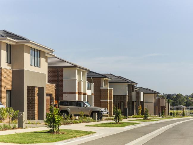 New housing estate in Australia growing city Melbourne. New development are constantly going up throughout the suburbs of Melbourne and many other capital cities around Australia.