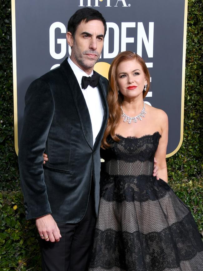 Sacha Baron Cohen and Isla Fisher. Picture: Getty