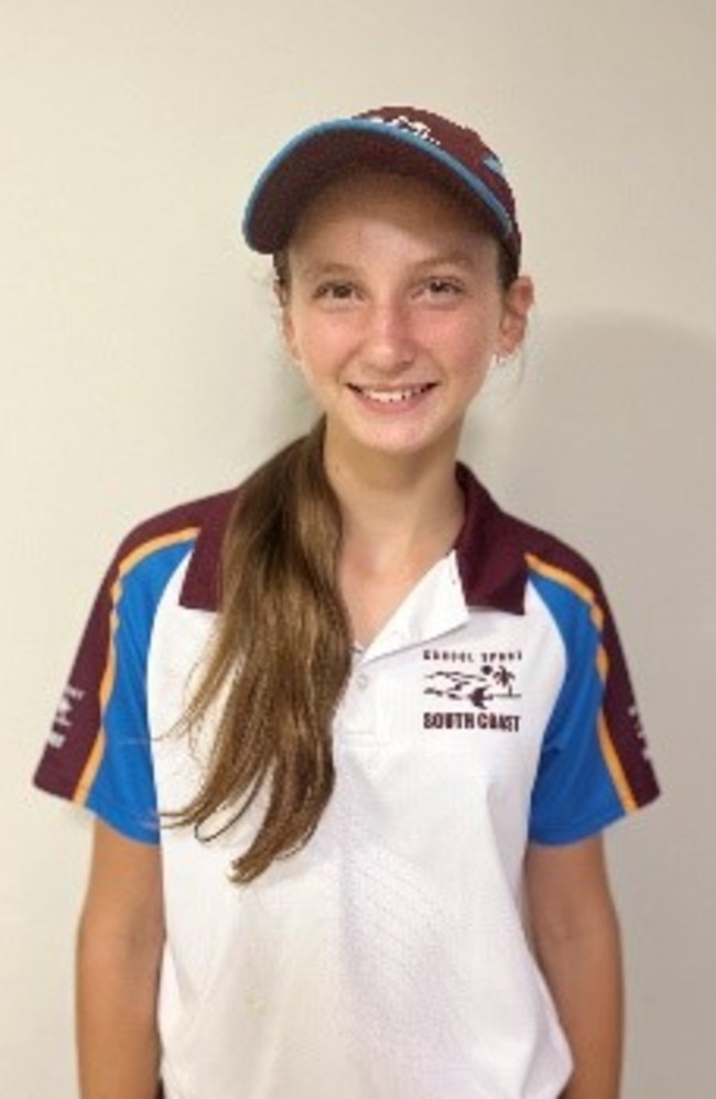 South Coast 13-15 years girls cricket team. Pictured: Chloe Taylor