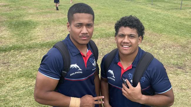 Loka Toia and John Fineanganofo of Redcliffe SHS.