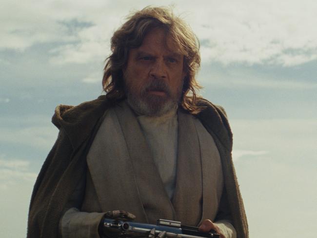 Hamill as Luke Skywalker.