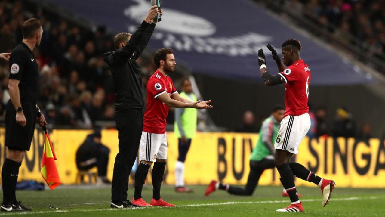 The pair had a public spat after Pogba was hauled off against Spurs at Wembley.