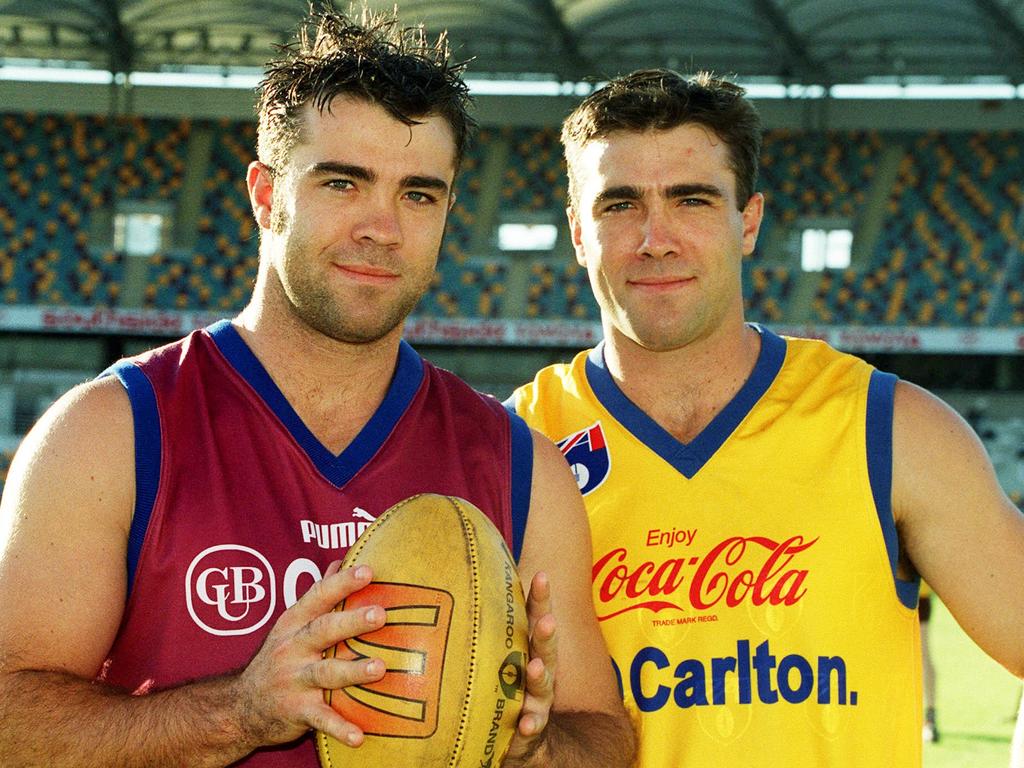 Twins Chris and Brad Scott in 1999.