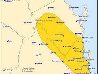 STORM WARNING: A line of storms are moving through southeast Queensland on Thursday November 22. Picture: Bureau of Meteorology