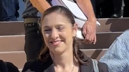 Supporters of Jessica Blinda Hanbury nee Polsoni leaving Mackay Magistrates Court on Thursday, August 15, 2024. Picture: Zoe Devenport