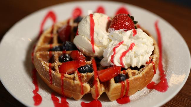 New American themed cafe The Guilded Rose is serving up waffles in plenty of unique flavours. Picture: Stuart Milligan