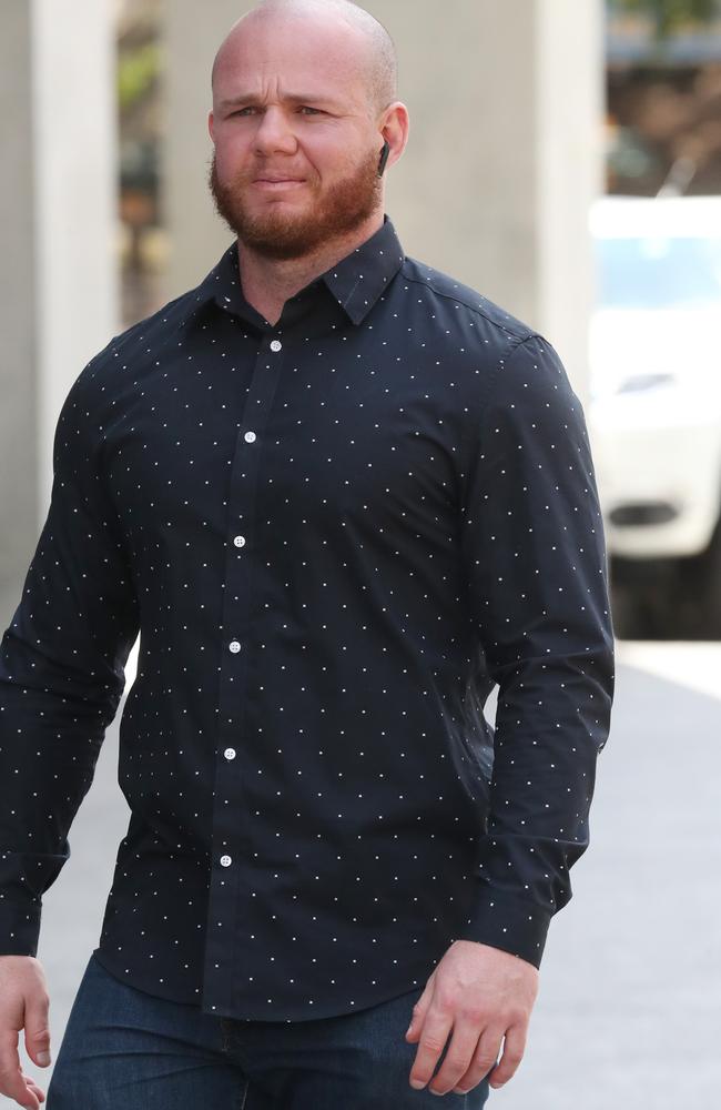 Personal Trainer Kobi Lee Mills outside Supreme Court in Brisbane. Picture: Annette Dew