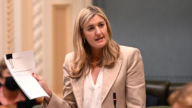 Attorney-General Shannon Fentiman speaks during Question Time at Parliament House. Picture: NCA NewsWire / Dan Peled