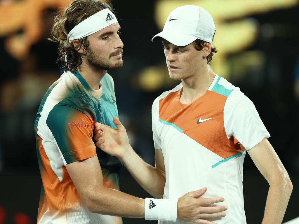 Australian Open 2022 Stefanos Tsitsipas defeats Jannik Sinner in mens quarterfinal result The Australian