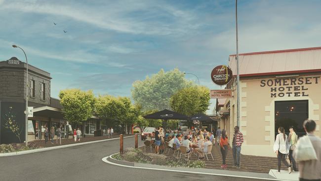 An artist's impression of Wattle Range Council's plans for the Millicent town centre. Picture: WAX Design