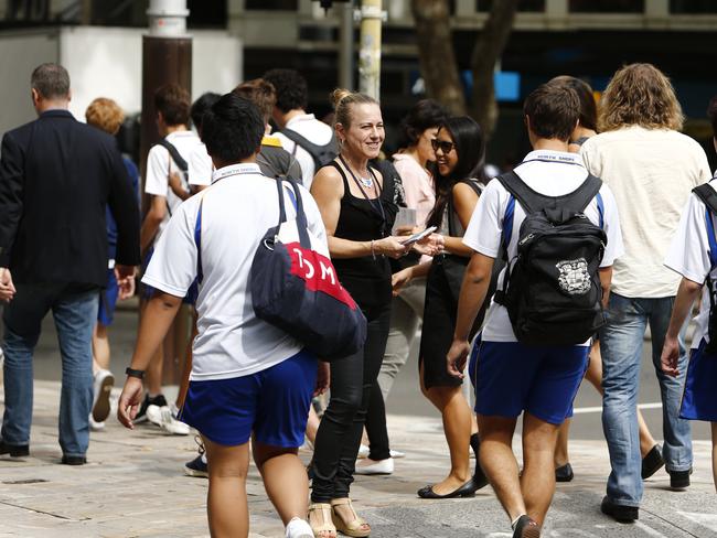 North Sydney Council Road safety officer Stella Stefan said it was “quite incredible” to see how immersed people were when looking at their phones.