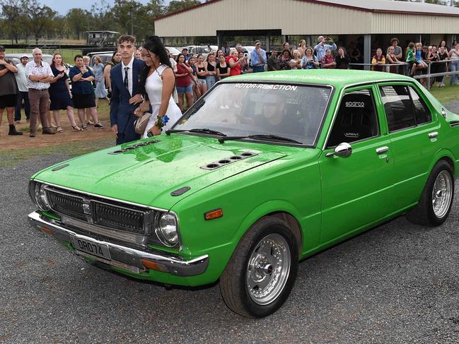 Burnett State High school formal car photos. Picture: Patrick Woods.