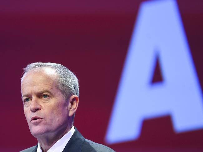 Opposition Leader Bill Shorten speaks during the introduction of the Reconciliation Action Plan on day two of the Labor Party National Conference in Adelaide. Picture: AAP