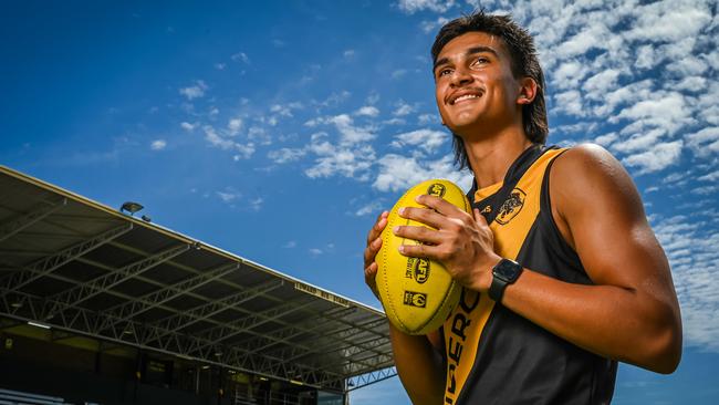 Ashton Moir, 17, is a 188cm medium forward who is SA’s top AFL draft pick this year. Picture: Naomi Jellicoe