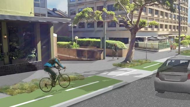 A concept image of the new cycleway.