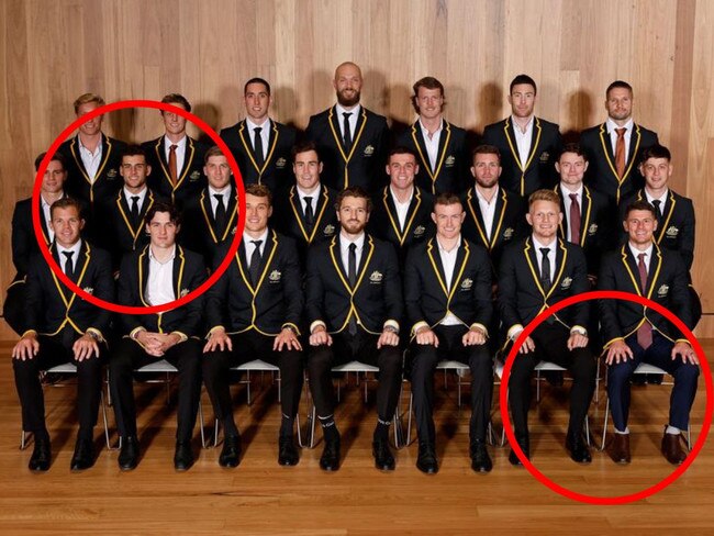 Spot the difference with some of the All Australian squad members. Photo: Getty Images