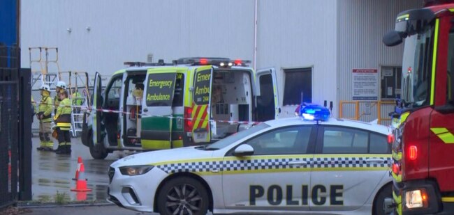 Police and SafeWork SA attended the Gepps Cross business. Picture: 7NEWS Adelaide