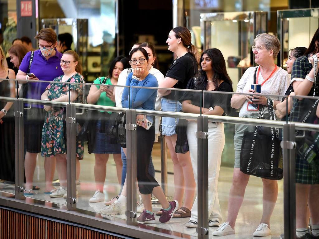 More than 2000 line up at the opening of Sephora Indooroopilly. Picture: John Gass