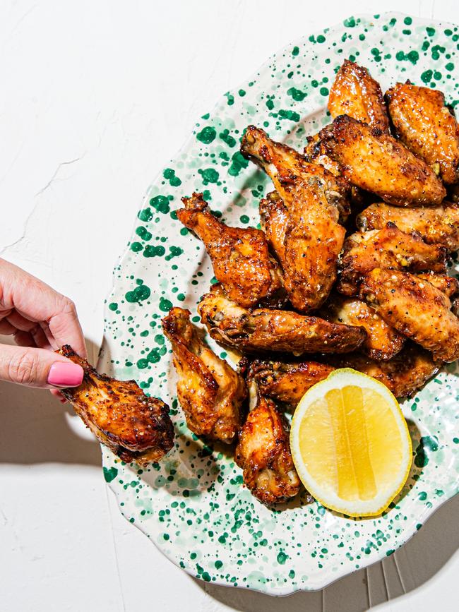 The first step is to leave the wings to dry out in the fridge overnight.. Picture: Nikki To