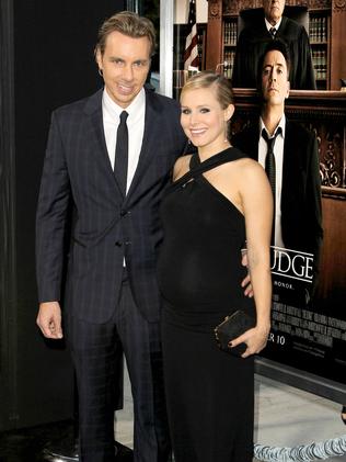 Dax Shepard and a pregnant Kristen Bell.