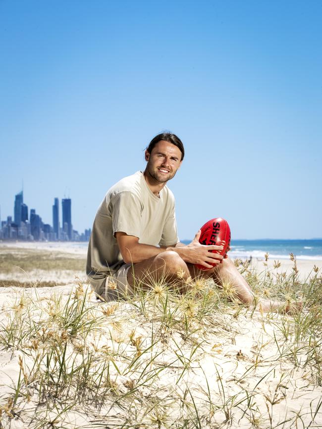 Lachie Weller who plays for the Gold Coast Suns. Picture: Nigel Hallett