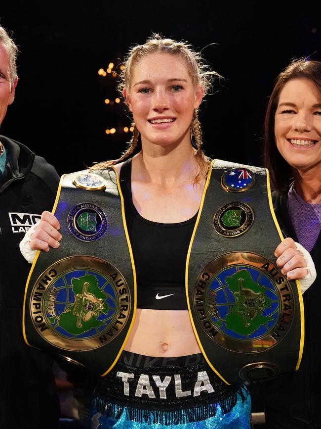 Tayla Harris has also embarked on a boxing career. (AAP Image/Scott Barbour)