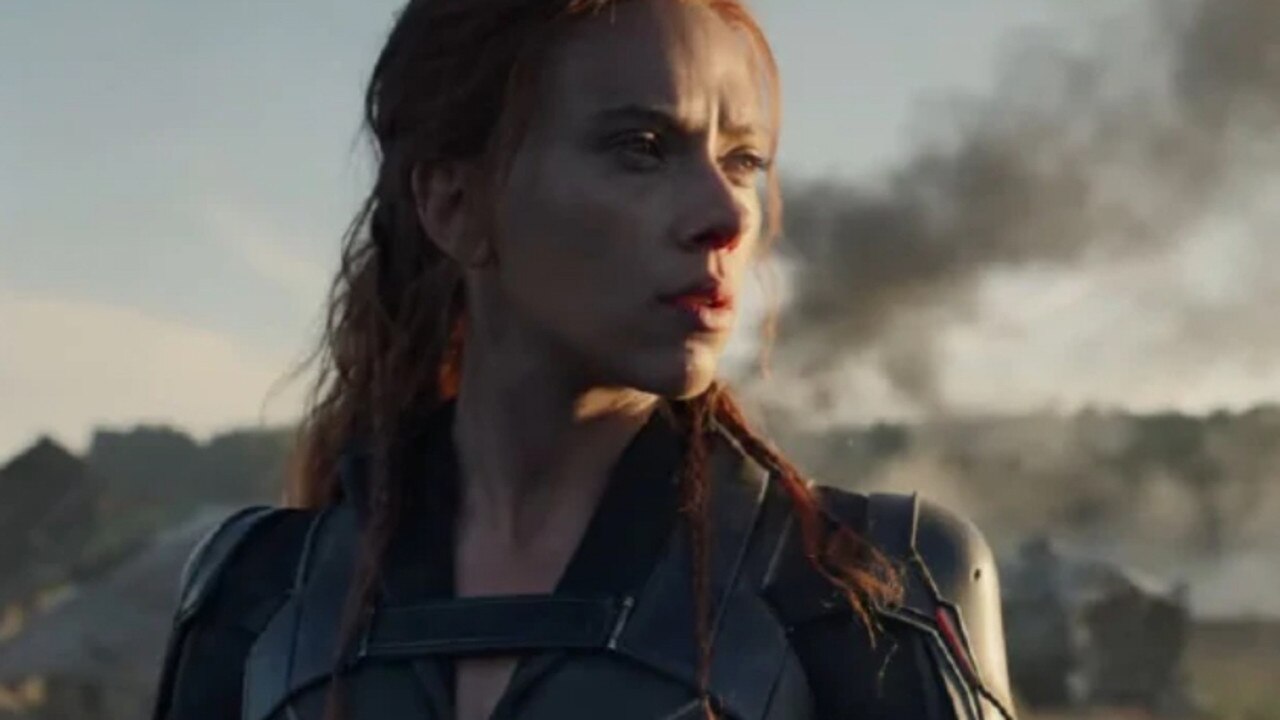 Scarlett Johansson in a scene from the first trailer for the movie Black Widow.