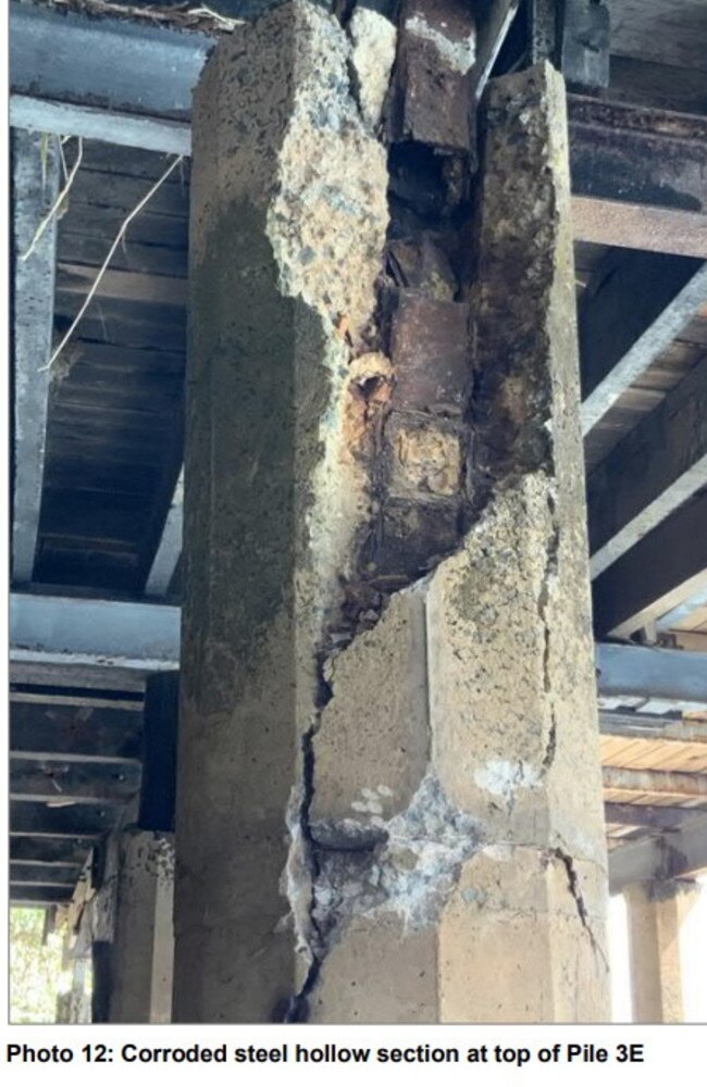 Damage to the property at 8 River Street along the Pioneer River in Mackay. Picture: Documents supplied to Mackay Regional Council