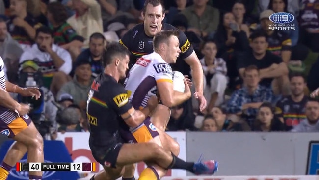 Nathan Cleary high tackle against the Broncos