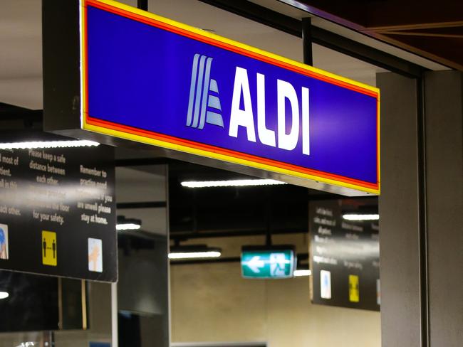 SYDNEY, AUSTRALIA - NewsWire Photos MAY 23, 2021: A general shopper is seen walking out of Aldi in the CBD Sydney, Australia. Picture: NCA NewsWire / Gaye Gerard