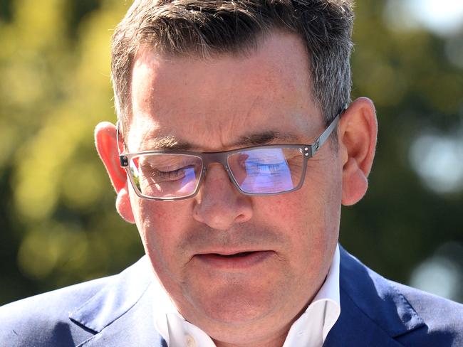 MELBOURNE, AUSTRALIA - NewsWire Photos SEPTEMBER 26, 2023: Victorian Premier Daniel Andrews announces his resignation at Parliament House in Melbourne. Picture: NCA NewsWire / Andrew Henshaw