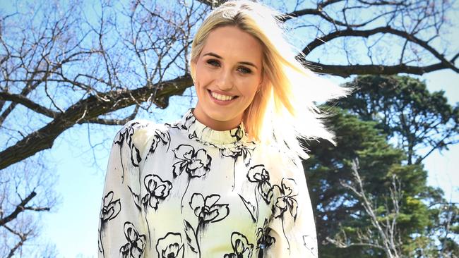 Emma Blake-Hahnel, girlfriend of Bernard Tomic, has moved back to Melbourne after spending two years travelling with him. Picture: Tony Gough