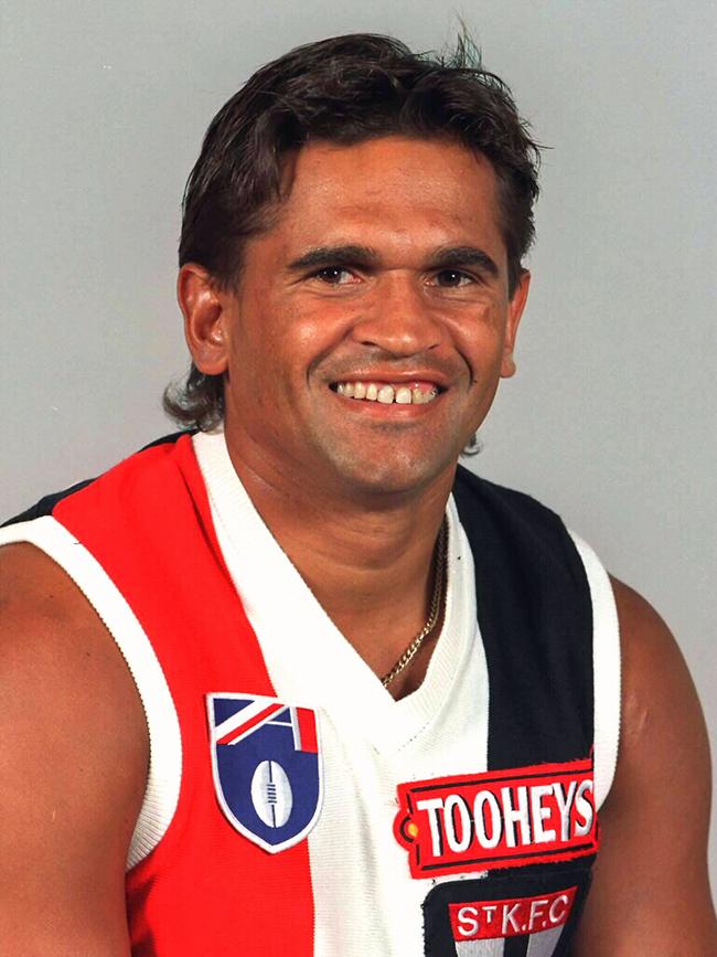 Nicky Winmar’s official footy photo, circa 1997.