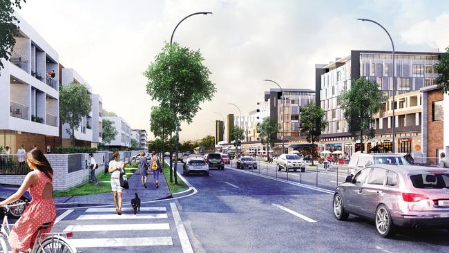 An artist’s impression of the council’s vision for a Frenchs Forest town centre. Picture: supplied