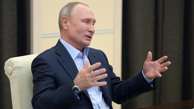 Vladimir Putin’s approval rating fell to 63 per cent last month, its lowest level since 2013. Picture: AP