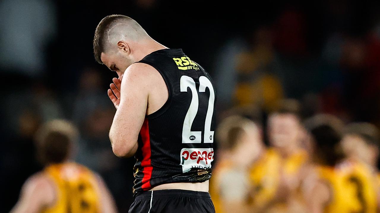 Jack Higgins laments St Kilda’s shock loss to Hawthorn.