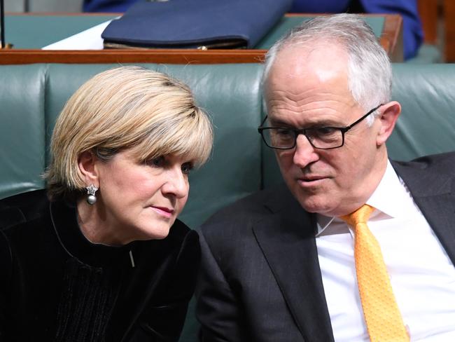 Prime Minister Malcolm Turnbull and Foreign Minister Julie Bishop. Picture: AAP