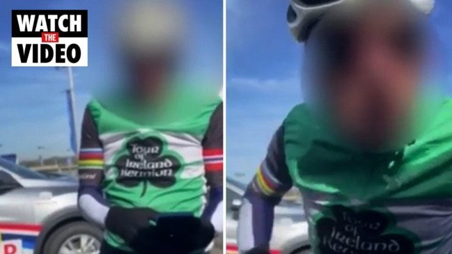 Shocking moment cyclist filmed verbally abusing driver (7NEWS)