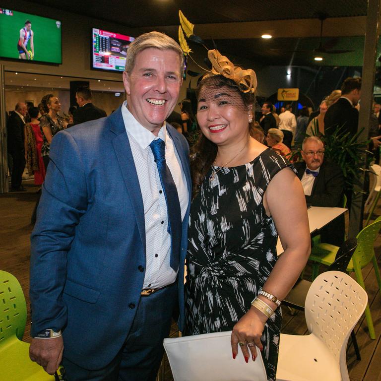 stephen Davey, Marina Davey, at the Darwin Cup Gala Ball. Picture GLENN CAMPBELL