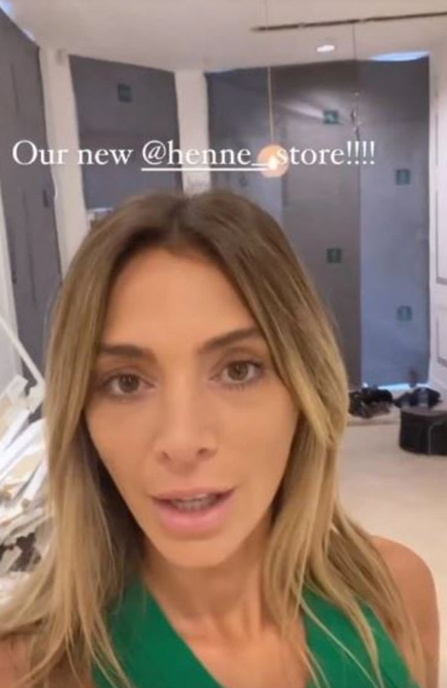 She recently gave her half a million followers a sneak peak at her new Henne physical store in Melbourne. Picture: Instagram/nadiabartel