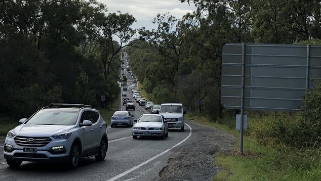 Yalwalpah Road at Pimpama during morning peak hour just off the M1.