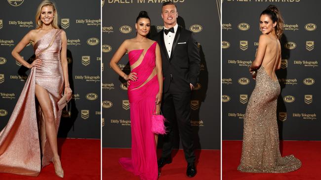 Jack Wighton and Monisha Lew-Fatt on the red carpet of the 2019 Dally M Awards at the Hordern Pavillion, Moore Park. Picture: Jonathan Ng