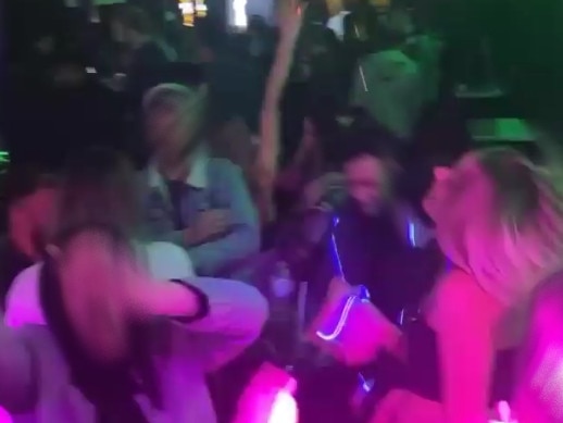 Screenshot of a video appearing to show a large group of people dancing and not socially distancing at Kandy Shop nightclub on Adelaide's Hindley Street on Friday night, September 25. Picture: Supplied